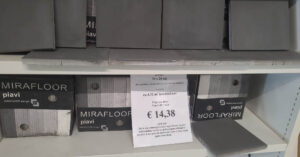 Restpartij cementtegels van 20x20 cm. Mirafloor Piavi Band Black P800 bij Tegelstudio Zeeland in Vlissingen