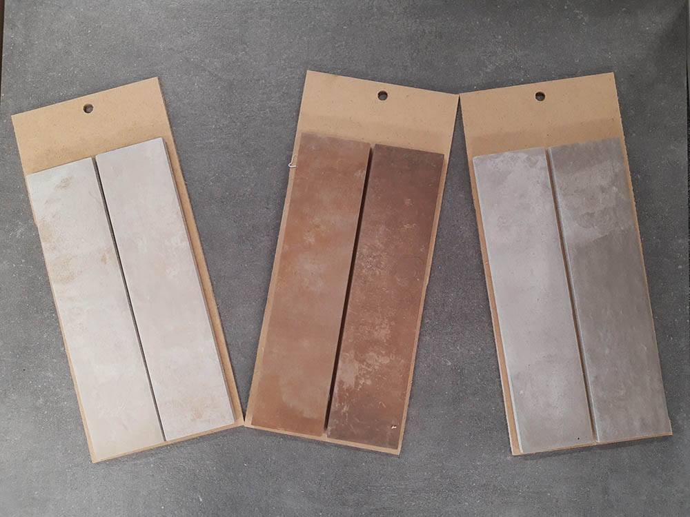 Proeftegels van de Garfagnana Vagli, Castiglione en Serchio 6x25 cm bij Tegelstudio Zeeland in Vlissingen