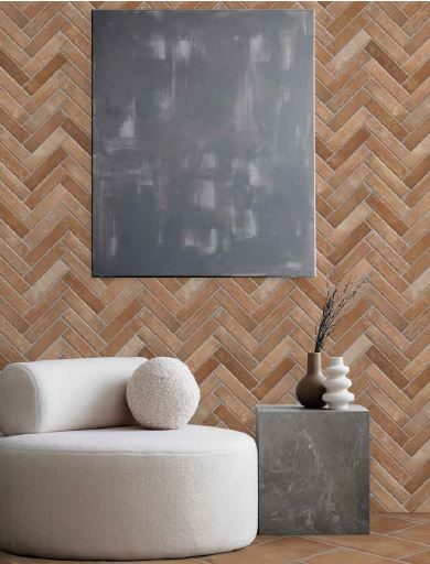 cotto-look / baksteenlook tegels 6x25 cm bij Tegelstudio Zeeland in Vlissingen.